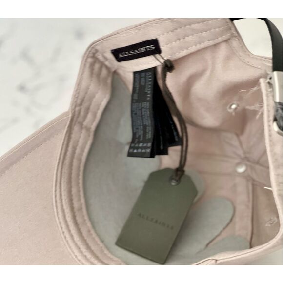 ALLSAINTS Cap All Saints Taupe Tan Embroidered Logo one size Adjustable Cotton - Picture 4 of 6